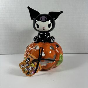 Hello Kitty Friends Kuromi Blue Sky Clayworks Halloween Jack O Lantern Tea Light